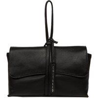 Cultured London Women's 'Nerissa' Leather Mini Clutch Bag in Black