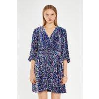 Shnoo Women's Wrap Mini-Dress in Navy | Size: 10