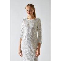 Shnoo Women's A-Line Midaxi-Dress in Silver | Size: 8