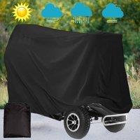 NESTLUNE Mobility Scooter Cover Scooter Storage Tarpaulin Wheelchair in Black | Size: 0-12 m