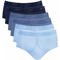 Chums Men's Jockey Y-Front Cotton Briefs Multi Pack Of 6 Underwear in Blue | Size: 44