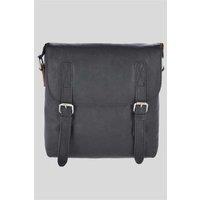 Ashwood Leather Men's 'Renato' Real Leather Vintage Flight Shoulder Bag in Black