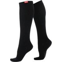 VIM&VIGR Men's 1 Pack Moisture Wicking Nylon Graduated Compression Socks | 20-30 mmHg in Black | Size: S/M