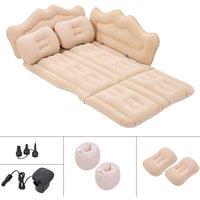 Living and Home SUV Back Seat Air Mattress w/ Pump & Foot Pump in Beige