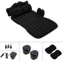 Living and Home Foldable Car Rear Seat Air Bed for Camping & Travel in Black