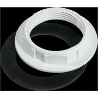 McAlpine BN3 1.5" White Plastic Backnut with Rubber Washer 1.75" BS