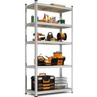 VonHaus 5 Tier Garage Shelving Units in Silver