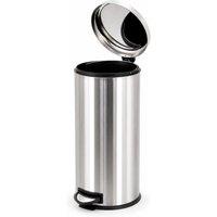 Oypla 30L Stainless Steel Pedal Bin with Soft Close Lid in Silver