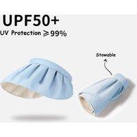 Quipulse Sun-Protective Seashell Sun Hat in Blue