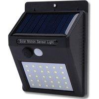FLAVORA 1 PACK LED Solar Outdoor Garden Security Lamp in Black