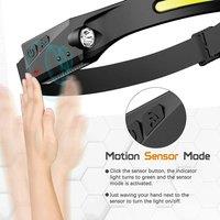 FLAVORA LED Headlamp USB Rechargeable Head Torch in Black