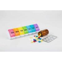 FLAVORA 7 Day Weekly Pill Organiser Flip Up Pill Box