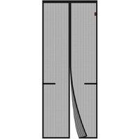 FLAVORA 100X210CM Magnetic Mesh Screen Door Net Curtain in Black | Size: 100 cm width x 130 cm drop