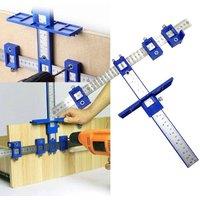 FLAVORA Cabinet Handle Punch Locator Woodworking Drill Guide Tool in Blue | Size: 10000mm x 520mm