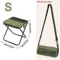 FLAVORA Small Folding Backpack Stool for Camping Fishing Picnic in Green