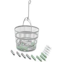 EONLION Collapsible Peg Basket in Grey | Size: 100 cm