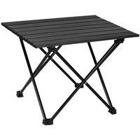 NESTLUNE Folding Camping Table with Bag Portable in Black