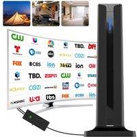 NESTLUNE Freeview TV Aerial 250+ Miles 360 Digital TV in Black