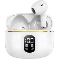 NESTLUNE Wireless Earbuds LED Display In Ear Earbuds Wireless Bluetooth in White