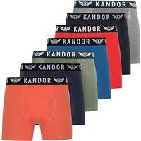 Kandor Men's Bambers Boxers 7 Pack in Orange | Size: Medium