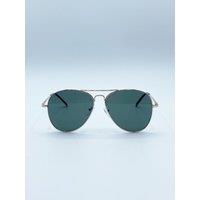 SVNX Men's Gold Frame Aviators with Khaki Lenses