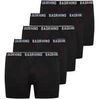 BadRhino Men's 5 Pack Button Up Loose Fit Boxers in Black | Size: XL