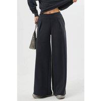 Busem Women's Elastic Waist Pleated Palazzo Pants in Charcoal | Size: XL