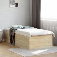 Berkfield Home Bed Frame without Mattress Sonoma Oak 90x200 cm in Brown