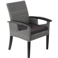 tectake Garden Chair Rosarno in Grey | Size: 1 Seater
