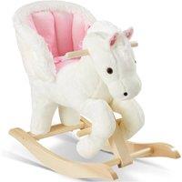 tectake Rocking Horse 56 Cm - Pink/White in White