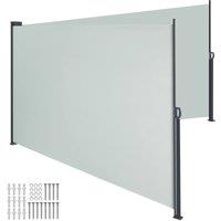 tectake Extendable Double-sided Awning with Roll-up Mechanism in Grey | Size: 160 cm