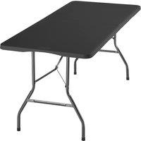 tectake Camping Table Panja Folding, Weatherproof, with Carrying Handle in Dark Grey