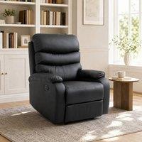 STILVORA Recliner Chair with Footrest Black