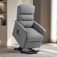 STILVORA Recliner Armchair with Footrest & Lift Assistance in Grey