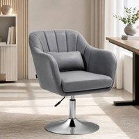 STILVORA Swivel Tub Chair with Adjustable Height in Grey