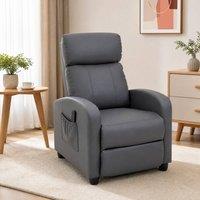 STILVORA Recliner Armchair with Massage & Footrest Grey