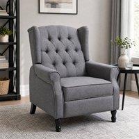 STILVORA Recliner Armchair with Footrest in Grey
