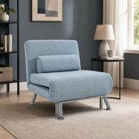 STILVORA Chair Bed 3-in-1 Convertible with Adjustable Backrest in Blue