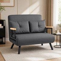 STILVORA Double Sofa Bed 4-in-1 with 5-Position Back in Grey