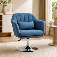 STILVORA Swivel Vanity Chair with Adjustable Height Blue
