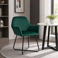 STILVORA Green Tub Chair with Metal Base
