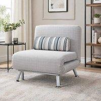 STILVORA Convertible Chair Bed with Adjustable Backrest in Grey