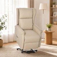 STILVORA Electric Recliner Armchair with Lift & Footrest in Beige
