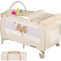 tectake Travel Cot Dog in Beige | Size: Large