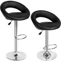 tectake Set Of 2 Bar Stools Christian Black 2