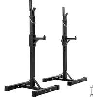 tectake Squat Rack - Adjustable Height, For Squats & Bench Press, 12 Heights in Black