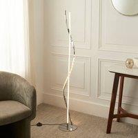 Pagazzi Hyde Chrome & Crystal Led Floor Lamp in Silver