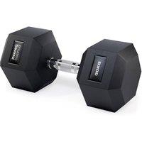 Core Balance Single Hex Dumbbell PVC Encased Cast Iron Weight 12.5-30kg in Black | Size: 30