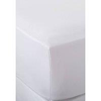 Soak&Sleep White 400TC Egyptian Cotton Fitted Sheet | Size: Super King