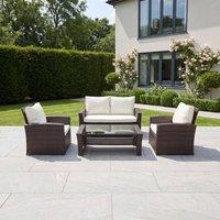 Artemis Home Pallini 4 Piece Rattan Patio Set in Brown